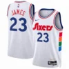 LeBron James 76ers White City Edition Stitched Jersey