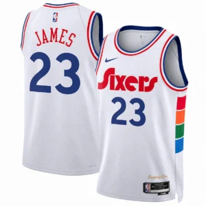 LeBron James 76ers White City Edition Stitched Jersey