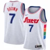 Jaylen Brown 76ers White City Edition Stitched Jersey