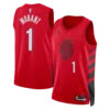 Ja Morant #1 Portland Trail Blazers 2026 Red Stitched Jersey